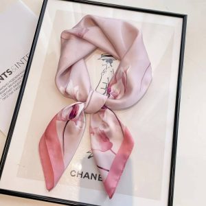 Foulard Carré - Orchidée Rosée