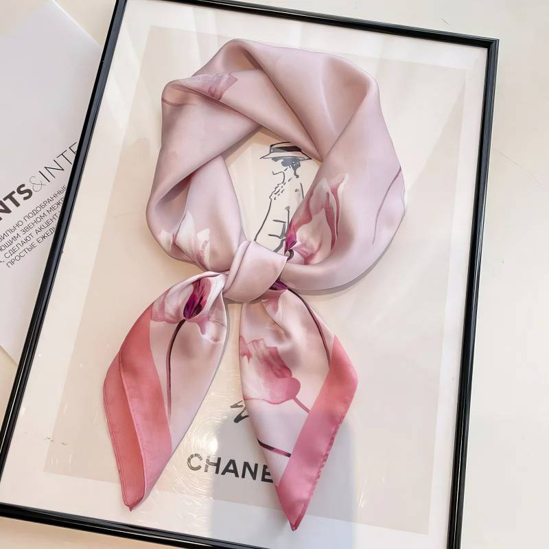 Foulard Carré – Orchidée Rosée Foulard Carré - Orchidée Rosée