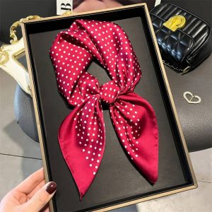 Foulard Carré - Pois Rouges Chic Rétro