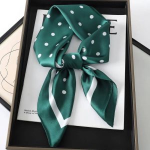 Foulard Carré - Charme Graphique Vert