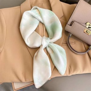 Foulard Carré - Nuage Pastel Noire