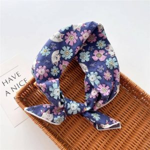Foulard en coton - Bouquet lavande