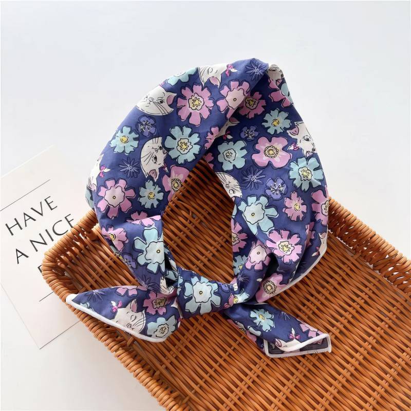 Foulard en coton – Bouquet lavande Foulard en coton - Bouquet lavande