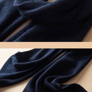 Écharpe Cachemire – Bleu Marine Élégant