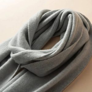 Écharpe Cachemire – Brume Gris Clair