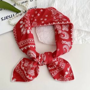 Foulard en coton - Bandana rouge éclat