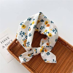 Foulard en coton – Boutons d’or ivoire Foulard en coton - Boutons d’or ivoire