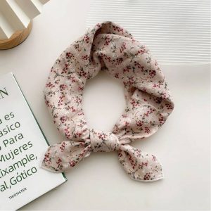 Foulard en coton – Brindilles rosées Foulard en coton - Brindilles rosées