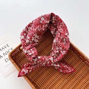 Foulard en coton - Éclosion rouge