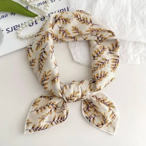 Foulard en coton – Feuillage doré Foulard en coton - Feuillage doré