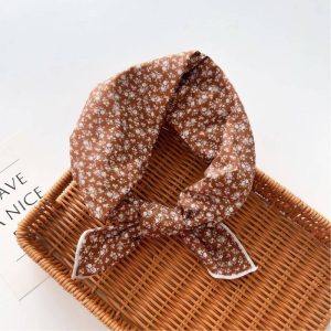 Foulard en coton – Fleurettes terre cuite Foulard en coton - Fleurettes terre cuite