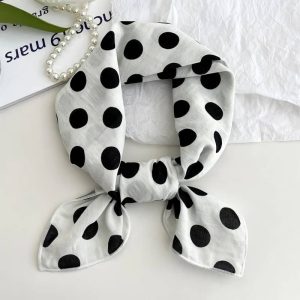 Foulard en coton - Gros pois monochrome