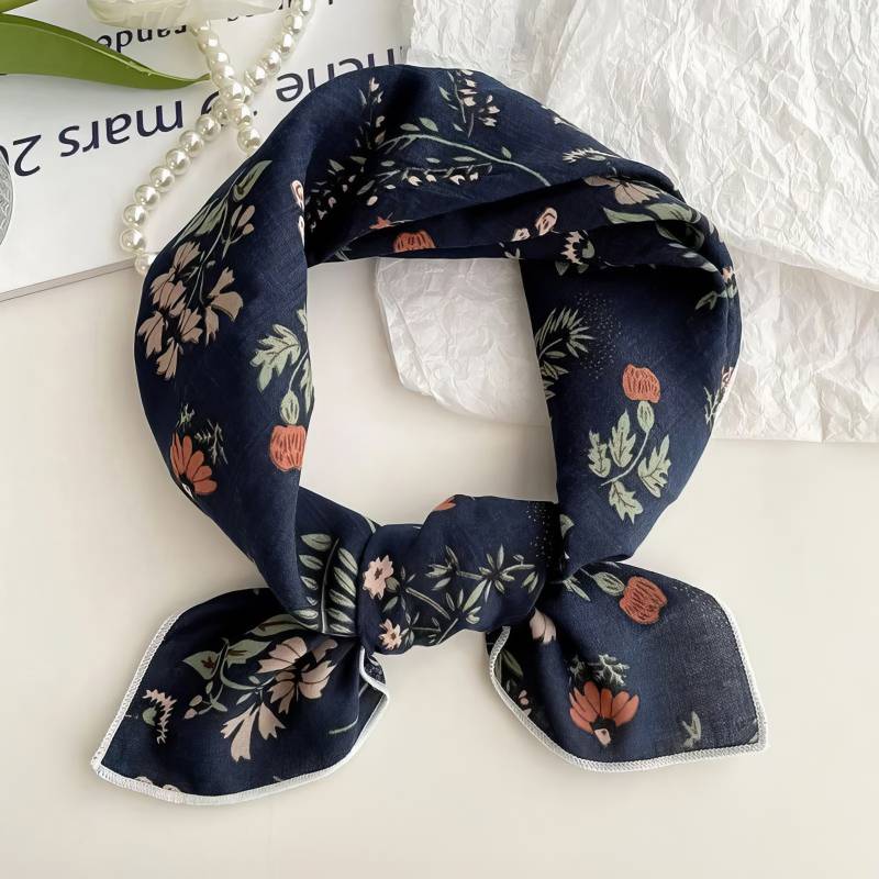 Foulard en coton – Herbier nocturne Foulard en coton - Herbier nocturne