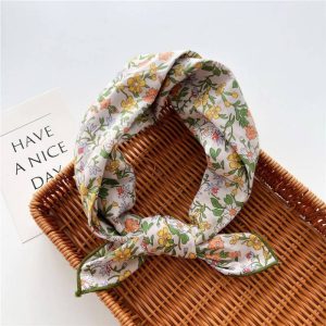 Foulard en coton - Jardin printanier clair