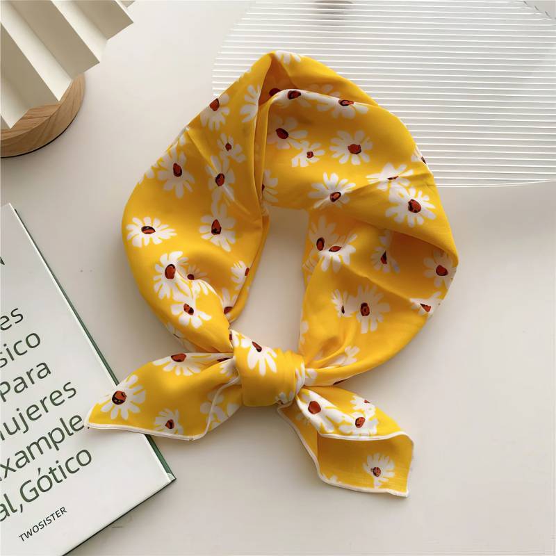 Foulard en coton – Marguerites soleil Foulard en coton - Marguerites soleil
