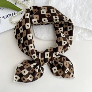 Foulard en coton - Mosaïque moka