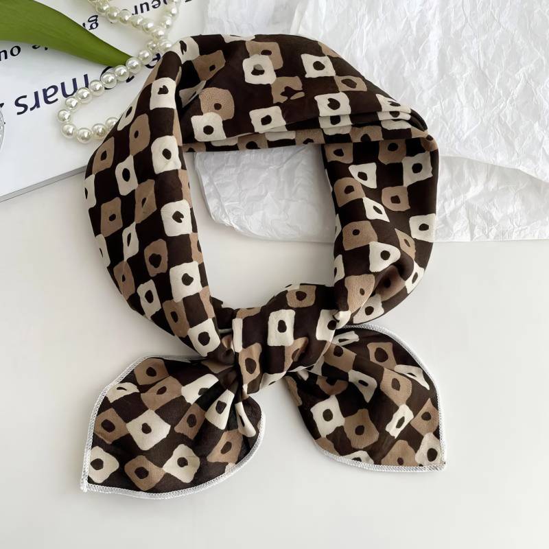 Foulard en coton – Mosaïque moka Foulard en coton - Mosaïque moka