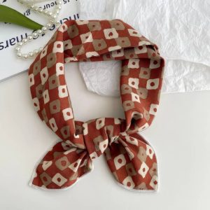 Foulard en coton - Mosaïque terracotta