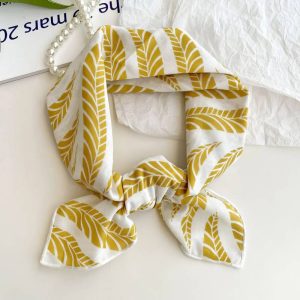 Foulard en coton - Palmes safranées