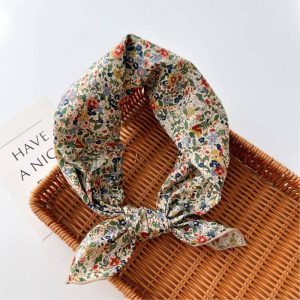 Foulard en coton - Prairie bohème colorée