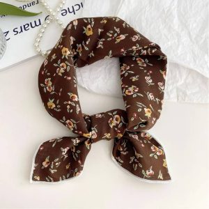 Foulard en coton – Prairie chocolatée Foulard en coton - Prairie chocolatée