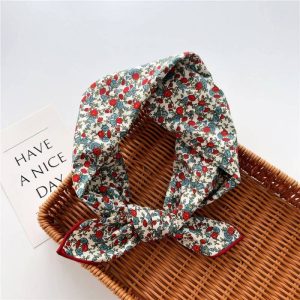 Foulard en coton - Roseraie rétro