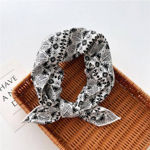 Foulard en coton - Tribal graphique blanc