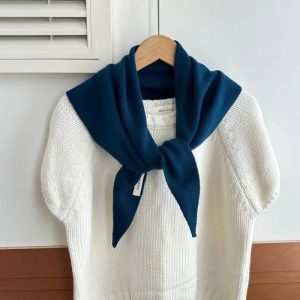 Foulard en laine - Nuit Marine