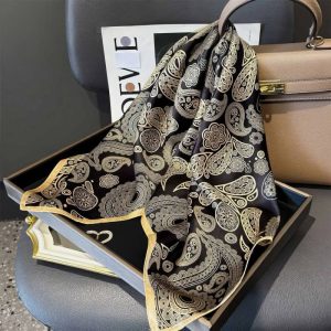 Foulard en soie - Arabesque Dorée