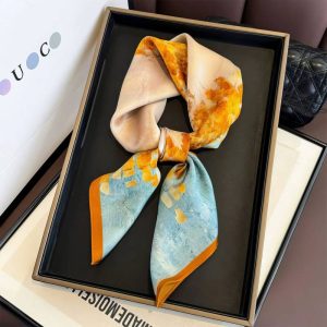 Foulard en soie - Aube Ocre