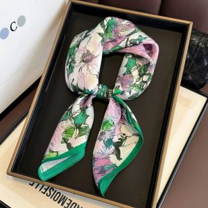 Foulard en soie - Éden Pivoine