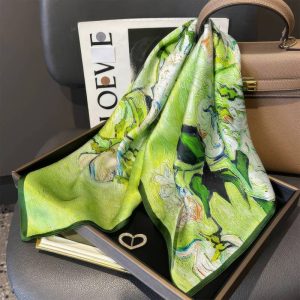 Foulard en soie - Émeraude Vivante