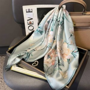Foulard en soie - Jardin Céladon