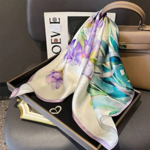 Foulard en soie - Jardin Opaline