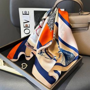 Foulard en soie - Riviera Corail