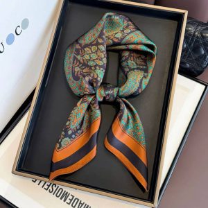 Foulard en soie - Saphir Cuivré